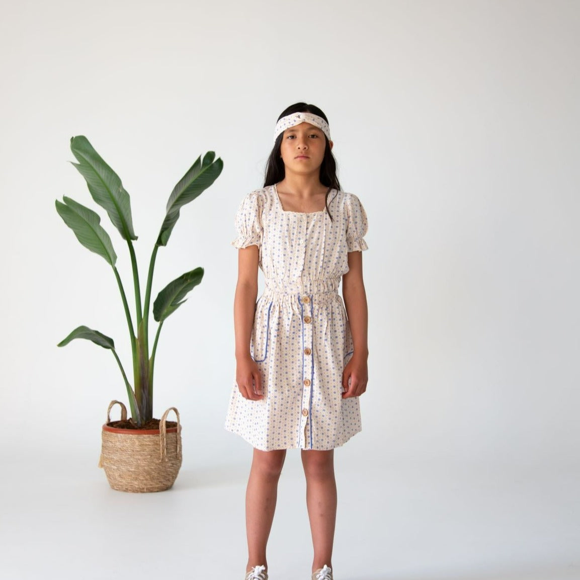 Wander & Wonder Piping Skirt - Rain Tile