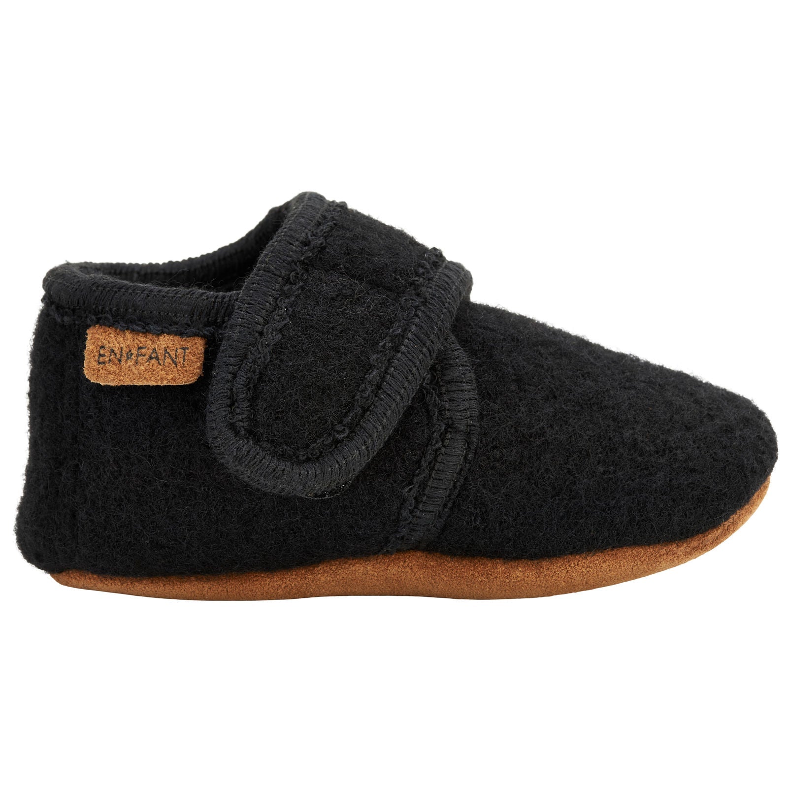Babyslofjes wool zwart - Charly's
