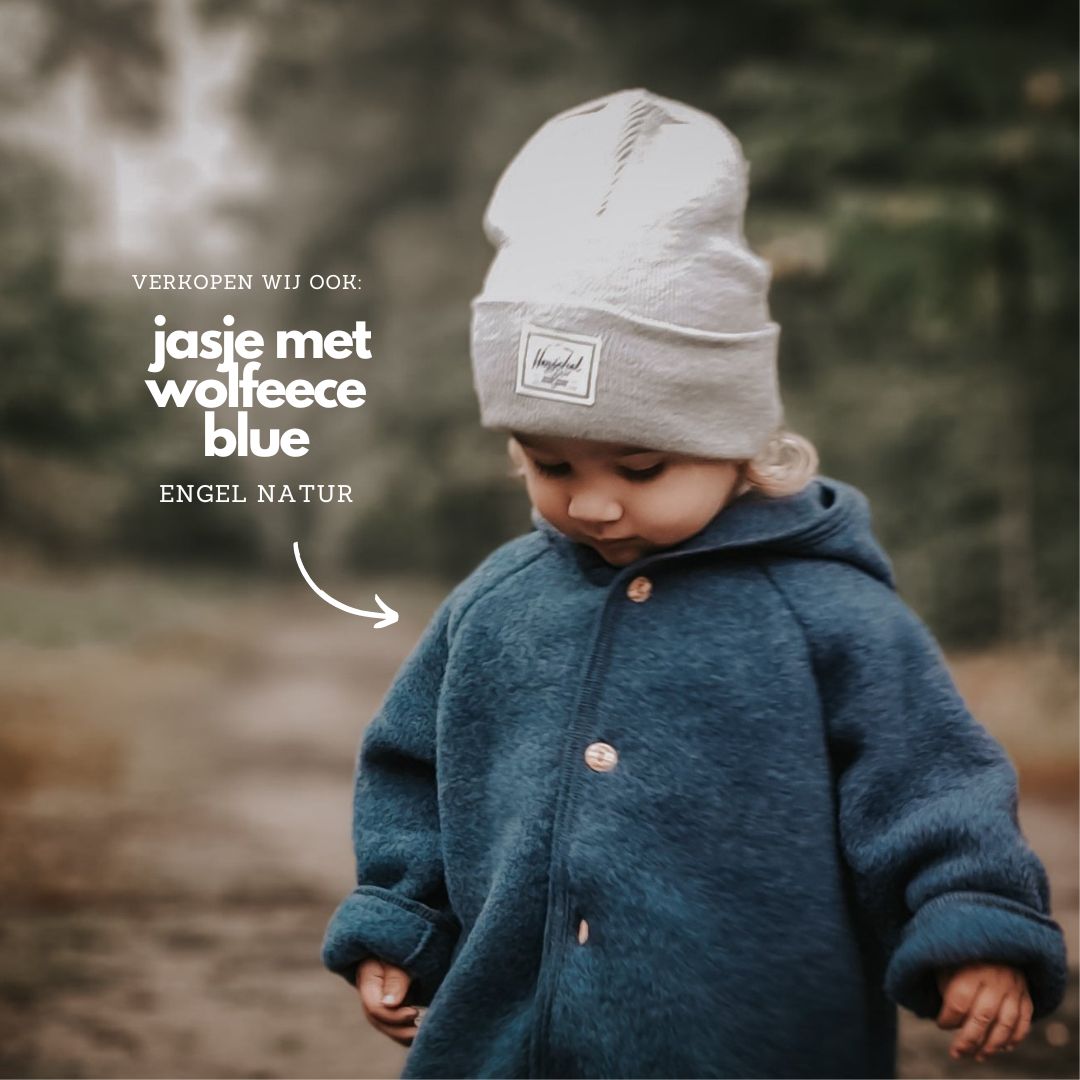 Beanie muts voor baby's in de kleur grijs van Herschel.