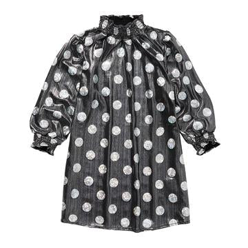 Dress ruffle collar metallic dots - Charly's