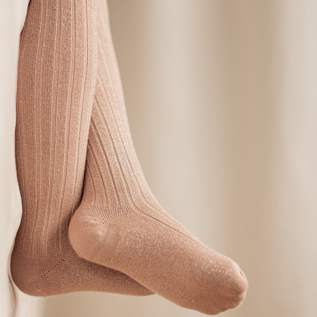 Maillot glitter vieux rose ribbed - Charly's