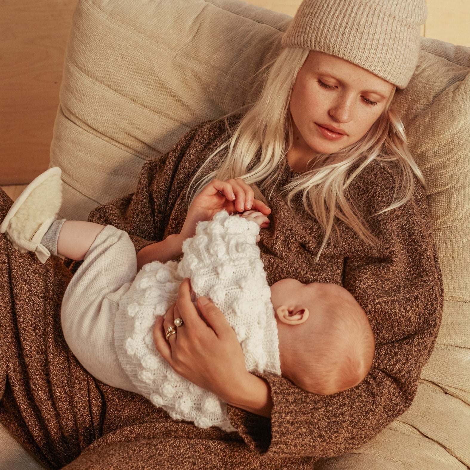 Merino booties milk - Charly's