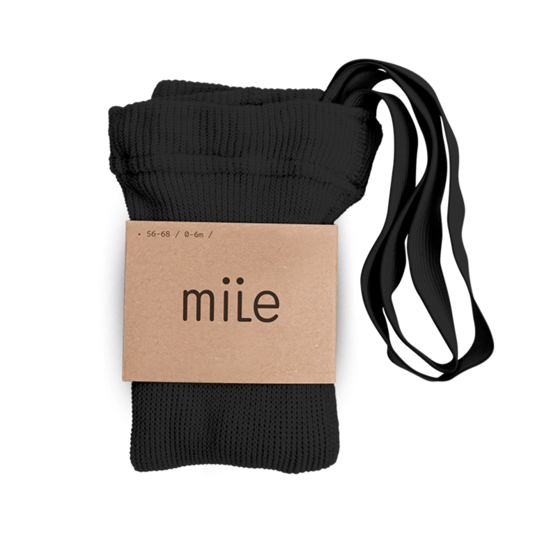 Mile Maillot met bretels en voetjes zwart