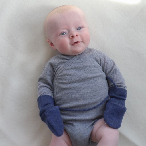 Wolfleece wantjes blauw - Charly's